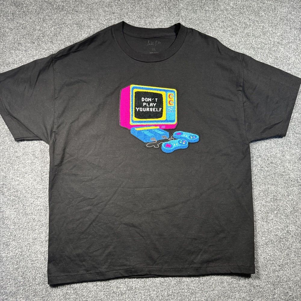 Jade Ext Men Black‎ T Shirt Patch Logo Dont Play Yourself Nerdcore Style